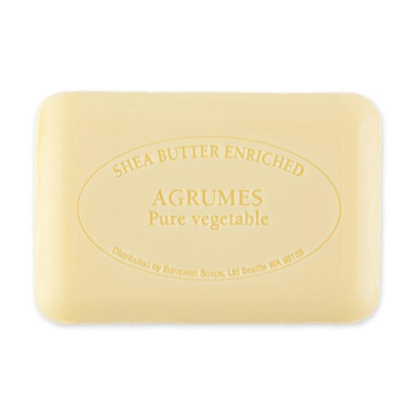 Pre de Provence Artisanal Soap Bar, Enriched with Organic Shea Butter, Natural French Skincare, Quad Milled for Rich Smooth Lather, 8.8 Ounce, Agrumes