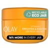 Olay Vitamin C Face Moisturizer, Bright & Even Lightweight Cream for Women - Brightens, Hyrdates, Evens Tone & Texture, Glowing Skin Care - Recyclable Sustainable Eco Jar, Non-Greasy, 2 Oz