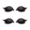 5 Pairs Lazy Eye Shadow Eyelash Patch, 3-in-1 Reusable Eyeshadow, Colorful Eyelash Makeup Stickers with False Lashes Shadow & Eyeliner, Makeup Stencils Sticker, Lazy Makeup Tool (Gold)