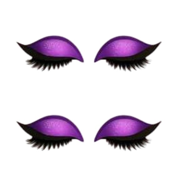 5 Pairs Lazy Eye Shadow Eyelash Patch, 3-in-1 Reusable Eyeshadow, Colorful Eyelash Makeup Stickers with False Lashes Shadow & Eyeliner, Makeup Stencils Sticker, Lazy Makeup Tool (Gold)