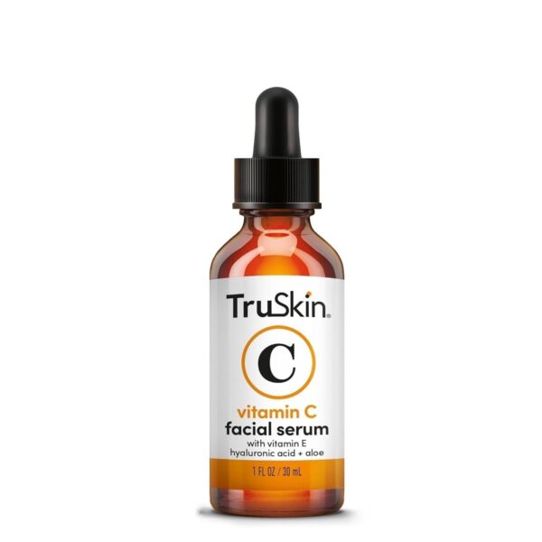 TruSkin Vitamin C Serum For Face – Anti Aging Formula with Vitamin C, Hyaluronic Acid, Vitamin E – Brightening Serum – Improve Appearance of Dark Spots, Tone, Fine Lines & Wrinkles, 1 Fl Oz