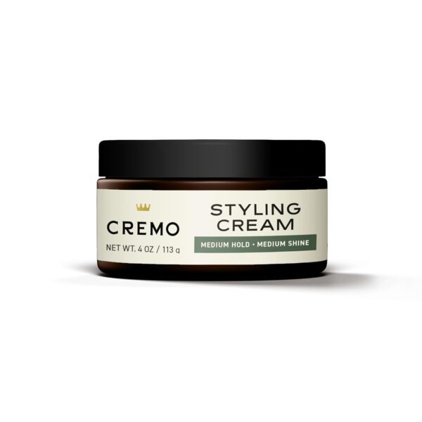 Cremo Hair Styling Cream, Barber Grade, Medium Hold, Medium Shine Hair Products, 4 Oz