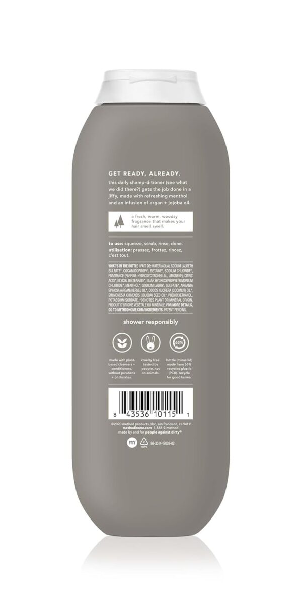 Method Men 2-in-1 Shampoo + Conditioner, Cedar + Cypress, 14 Ounces (Pack of 3)