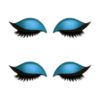 5 Pairs Lazy Eye Shadow Eyelash Patch, 3-in-1 Reusable Eyeshadow, Colorful Eyelash Makeup Stickers with False Lashes Shadow & Eyeliner, Makeup Stencils Sticker, Lazy Makeup Tool (Gold)