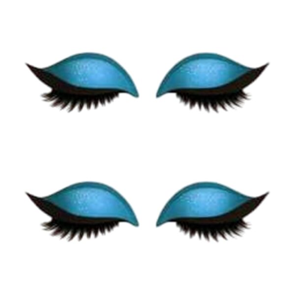 5 Pairs Lazy Eye Shadow Eyelash Patch, 3-in-1 Reusable Eyeshadow, Colorful Eyelash Makeup Stickers with False Lashes Shadow & Eyeliner, Makeup Stencils Sticker, Lazy Makeup Tool (Gold)