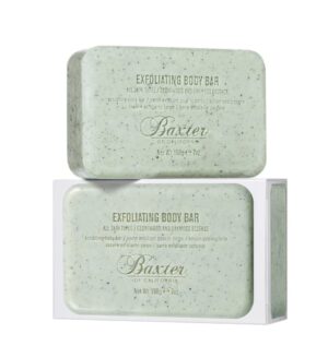 Baxter of California Exfoliating Body Bar Soap for Men with Cedarwood and Oak Moss Essence | For All Skin Types | Buffs Out Dry Skin and Boosts Cell Renewal | 7 ounces | Holiday Gift Guide