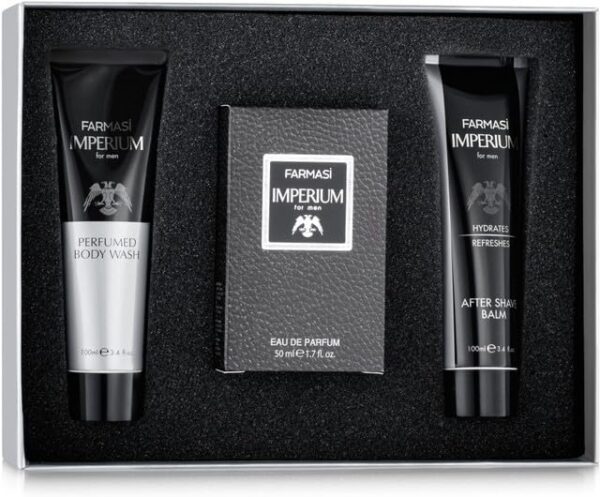 51vpb0PH4FL.jpg FARMASi Imperium for Men Love Me Edition, Gift Set - Luxurious Fragrance and Skincare Collection - Includes Eau de Parfum, After Shave Balm, and Shower Gel