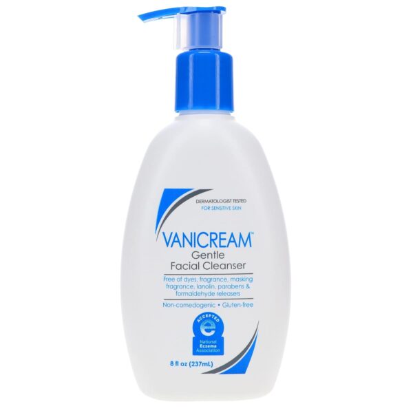 Vanicream Gentle Facial Cleanser for Sensitive Skin, 8 Oz (Pack of 3), Unscented, 24 Fl Oz
