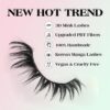 Russian Strip False Eyelashes Thick Volume 12mm Wispy Faux Mink Lashes 8D Volume Long Cat Eye Lashes Dramatic (Cat Eye L11)