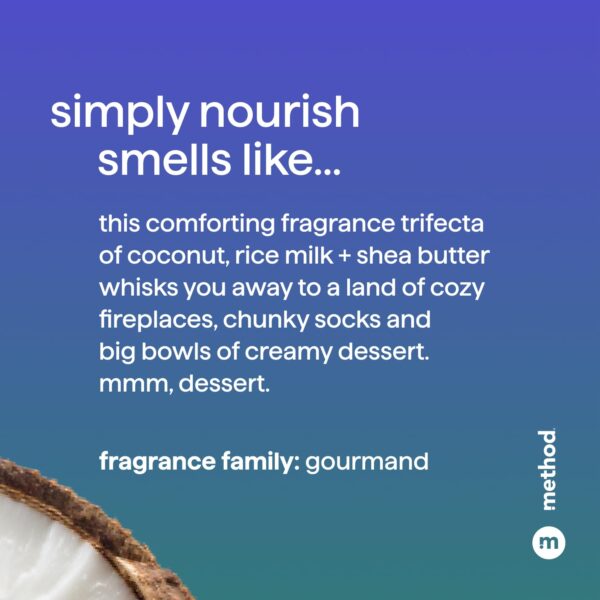 Method Moisturizing Conditioner, Simply Nourish with Shea Butter, Coconut, and Rice Milk Scent Notes, Paraben and Sulfate Free, 13.5 oz (Pack of 3)