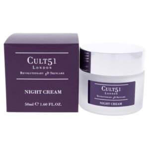 Cult51 Night Cream - Intensely Hydrating Moisturizer - Prevents, Reduces Signs Of Aging And Visible Wrinkles - Experience Glowing Skin And Deep Hydration - Renewing Treatment Restores Face - 1.6 Oz