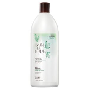 Bain de Terre Green Meadow Balancing Conditioner, Gentle Moisture Balance for Soft, Silky & Bouncy Hair with Argan & Monoi Oils, Paraben-free, Color-Safe, Vegan (2 sizes)