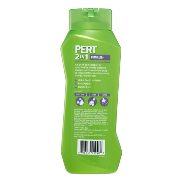 Pert 2 in 1 Complete Plus Scalp Care Shampoo and Conditioner - Itchy Scalp Treatment - Sulfate Free Shampoo and Conditioner for Healthy Hair - 25.4 oz