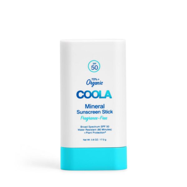 COOLA Organic Mineral Sunscreen SPF 50 Sunblock Stick, Dermatologist Tested Skin Care For Daily Protection, Vegan And Gluten Free, 0.6 Oz