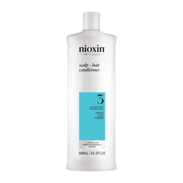 Nioxin System 3 Scalp + Hair Thickening Conditioner for Colored, Dry, & Damaged Hair with Light Thinning | Maintain Vibrant Color | Strengthen & Nourish with Niacinamide & Biotin | Promotes Vitality