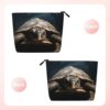 Linen Makeup Bag For Women, Waterproof Travel Cosmetic Organizer Lightweight Zipper Travel Toiletry Bag Organizer Animal Tortoise Makeup Brushes Storage Bag