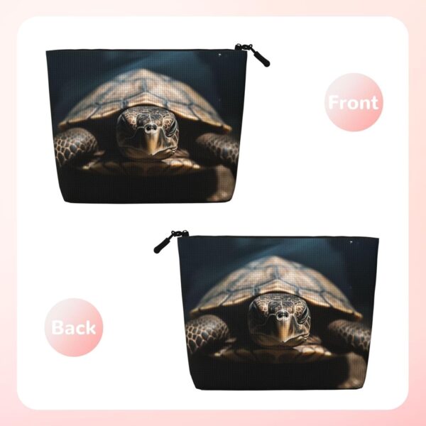 Linen Makeup Bag For Women, Waterproof Travel Cosmetic Organizer Lightweight Zipper Travel Toiletry Bag Organizer Animal Tortoise Makeup Brushes Storage Bag