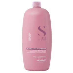 Alfaparf Milano Semi Di Lino Moisture Nutritive Leave-in Sulfate Free Conditioner for Dry Hair - Professional Salon Quality - SLS, Paraben and Paraffin Free - Safe on Color Treated Hair