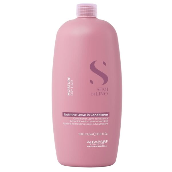 Alfaparf Milano Semi Di Lino Moisture Nutritive Leave-in Sulfate Free Conditioner for Dry Hair - Professional Salon Quality - SLS, Paraben and Paraffin Free - Safe on Color Treated Hair