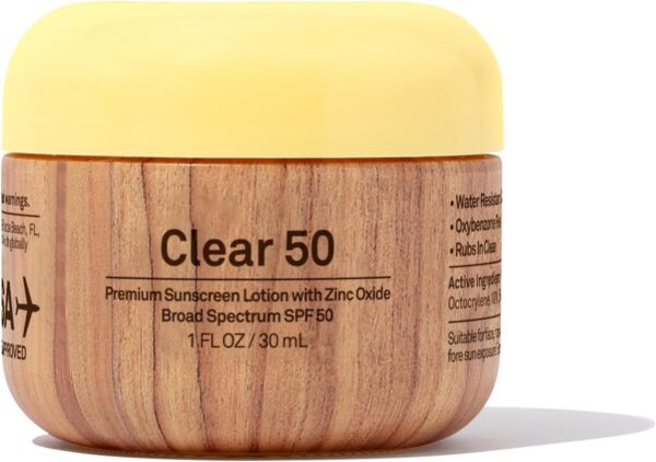 Sun Bum SPF 50 Face Cream Sunscreen with Zinc Oxide - Broad Spectrum Moisturizing Facial Sunscreen with Vitamin E - Hawaii 104 Act Compliant (Without Octinoxate & Oxybenzone) - Travel Friendly - 1 oz