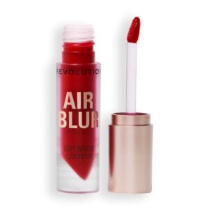 Revolution, Air Blur Matte Liquid Lipstick, Long-Lasting Lip Color, Face Makeup, Vegan & Cruelty-Free, Fiery Red, 0.11 fl oz