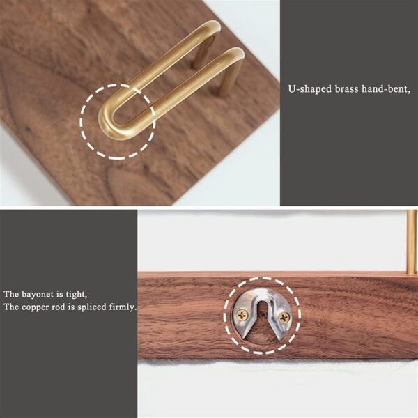 Wall Mount Hair Dryer Holder, Walnut Bathroom Storage Rack, Stylish Salon Organizer, Hair Styling Tool Storage Basket, Essential Home Bathroom Accessories (27cm)