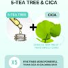 BRING GREEN Tea Tree Cica Soothing Cream Plus 100ml Korean Skin care, calming and soothing, moisturizer for skin, facial cream, trouble care, Blackhead Removing Pore care (Pack of 1)