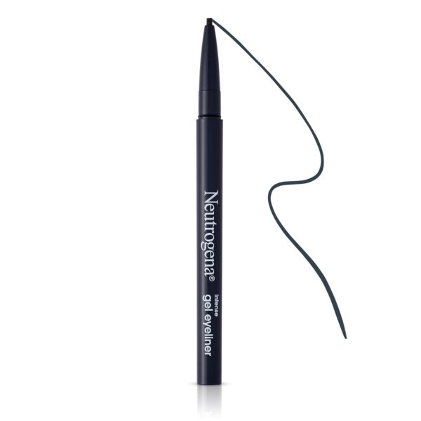 Neutrogena Intense Gel Eyeliner with Antioxidant Vitamin E, Smudge- & Water-Resistant Eyeliner Makeup for Precision Application, Smokey Gray, 0.004 oz