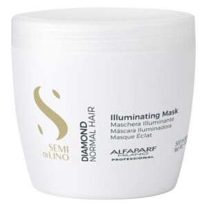 Alfaparf Milano Semi Di Lino Diamond Illuminating Hair Mask - Color Safe Deep Conditioner for Color Treated Hair - Adds Shine and Body - Sulfate, Paraben and Paraffin Free - Professional Salon Quality