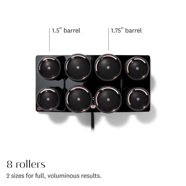 T3 - Volumizing Hot Rollers LUXE | Premium Hair Curler Set for Long Lasting Volume, Body & Shine | Set of 8-4 XL (1.75") & 4 Large (1.5”)
