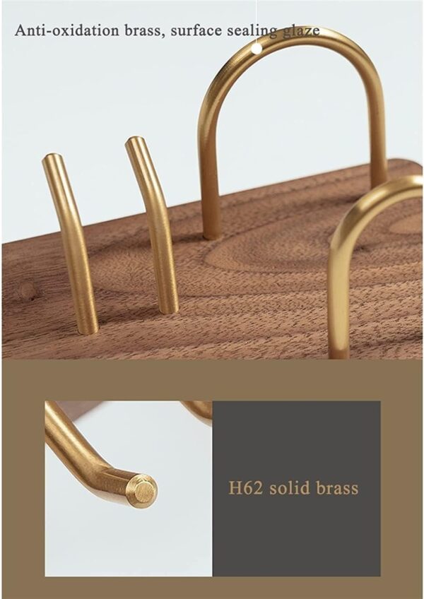 Wall Mount Hair Dryer Holder, Walnut Bathroom Storage Rack, Stylish Salon Organizer, Hair Styling Tool Storage Basket, Essential Home Bathroom Accessories (27cm)