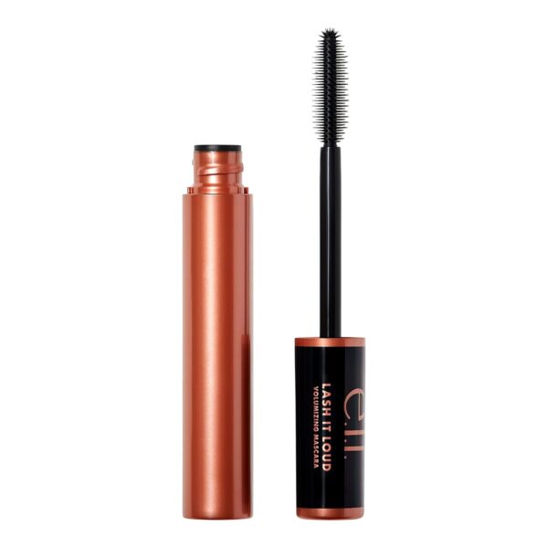 e.l.f. Lash It Loud Mascara, Volumizing Formula for Mega Volume Lashes, Creates Fuller & Bolder Eyelashes, Intensely Pigmented, Deep Brown, 0.23 Fl Oz