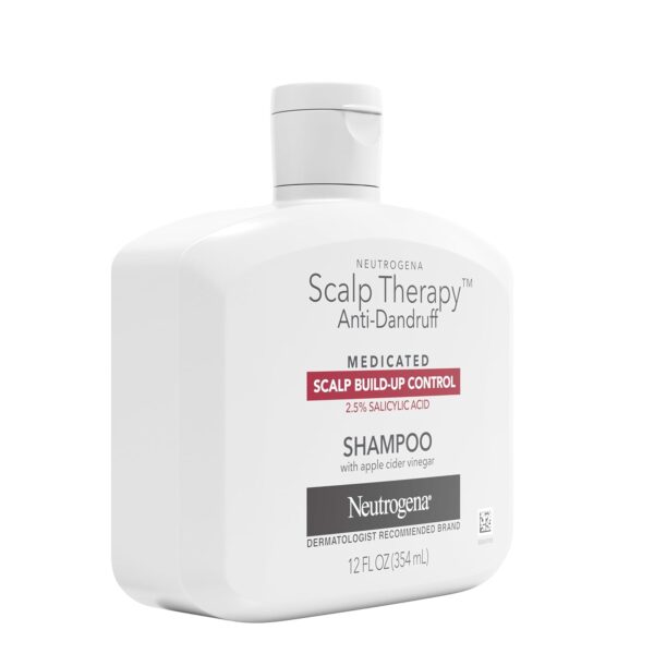Neutrogena Scalp Therapy Anti-Dandruff Shampoo for Scalp Build-up Control, 2.5% salicylic acid, with Apple Cider Vinegar Fragrance, 12 fl oz