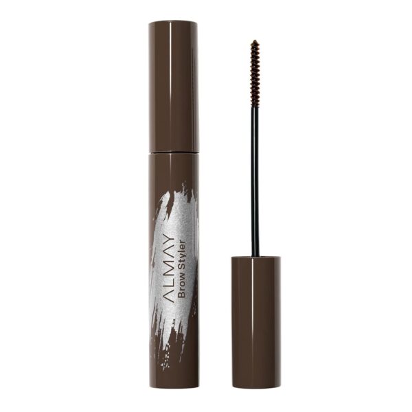 Almay Eyebrow Gel with Marula Oil, Flake-Free & Lightweight Brows, Hypoallergenic, Medium Brown, 1 Count
