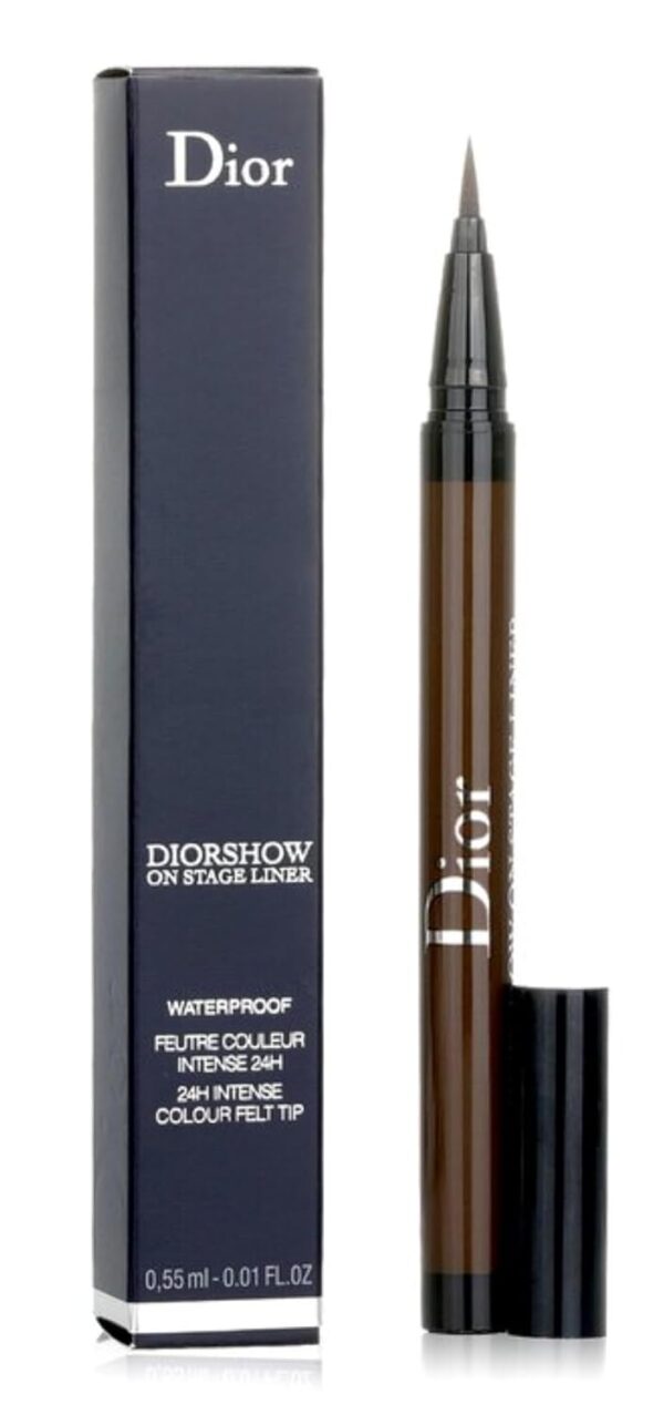 Dior Diorshow On Stage Liner Waterproof Liquid Eyeliner #781 Matte Brown, 0.01 Ounce