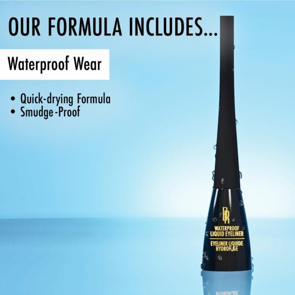 Black Radiance Waterproof Liquid Eyeliner, Black Velvet, 0.17 Fluid Ounce