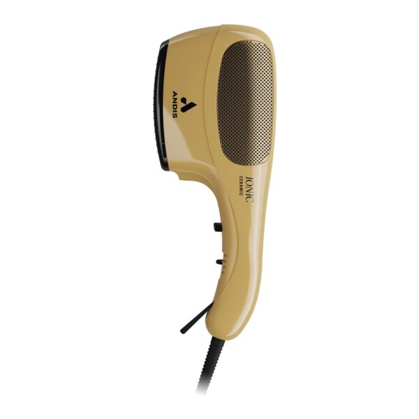 Andis 82125 1875-Watt Tourmaline Ceramic Ionic Styling Hair Dryer, Styling Hair Dryer with Ionic Frizz-Free Technology, No Heat Damage, Lightweight Hairdryer for Normal & Curly Hair - Gold