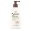 Aveeno Daily Moisturizing Facial Cleanser for Dry Skin, Gentle Face Cleanser with Soothing Oat for Skin that Feels Soft & Supple, Removes Dirt, Oil and Impurities, Fragrance Free, 12 FL OZ