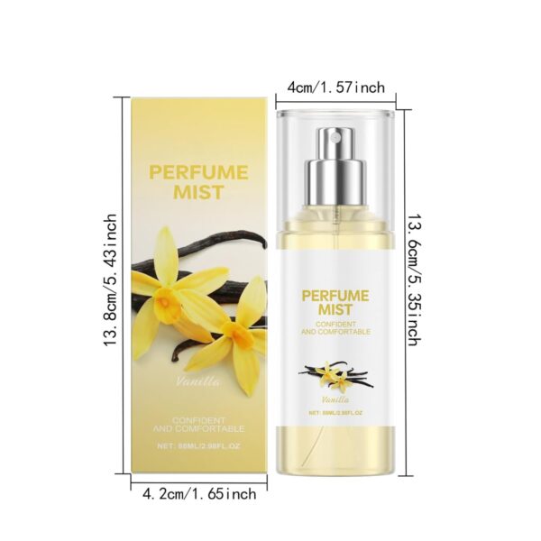 iiniim Unisex Vanilla Perfume Body Spray 88ML for Women and Men Long Lasting Fragrance Sweet Comfortable Lightweight Non Greasy Fresh Scent All Day Wear Yellow One Size
