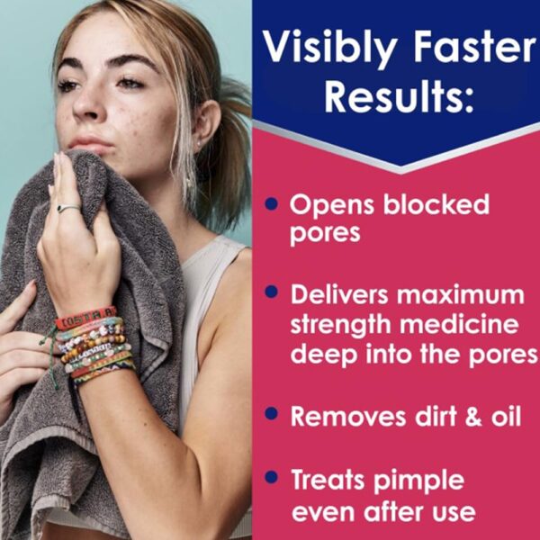 Clearasil Rapid Rescue Deep Treatment Acne Face Wash, Maximum Strenght with 2% Salicylic Acid Acne Medication, Acne Facial Cleanser, 6.78 fl oz