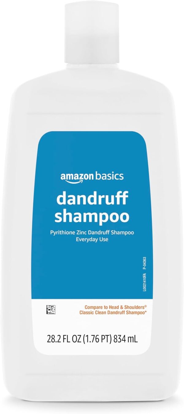 Amazon Basics Dandruff Shampoo for Normal to Oily Hair, 28.2 Fluid Ounces, 1 Pack