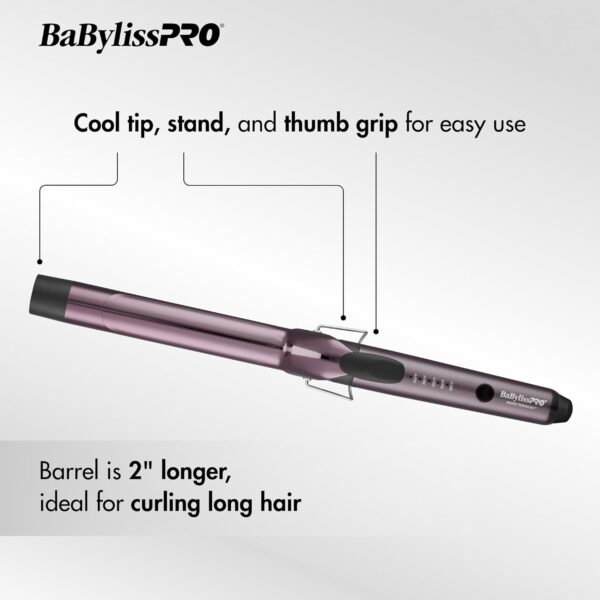 BaBylissPRO® Nano Titanium™ Limited Edition Purple 1.25 Inch Extended Barrel Hair Curling Iron