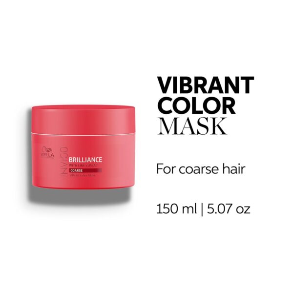 Wella Professionals Invigo Brilliance Hair Mask for Coarse Colored Hair| Conditioning Treatment| Color Vibrancy Mask