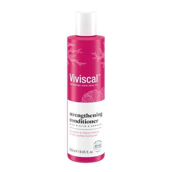 Viviscal Hair Strengthening Conditioner – Strengthens and Reduces Breakage for Fuller, Healthier Hair – With Biotin, Keratin and Marine Extracts – 250ml (8.45 Fl Oz)