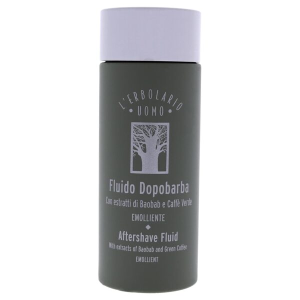 L'Erbolario Baobab And Green Coffee Aftershave Fluid - For Instantly Reducing Any Redness Caused By Shaving - Soothe Any Feelings Of Discomfort And Dryness - Burst Of Freshness - For Men - 4.05 Oz