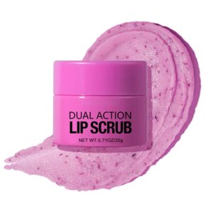 TiaoBug 5Pcs Lip Exfoliator Scrub Set Moisturizing Smoothing Gentle on Lips Removes Dead Skin Dryness Beauty Care Essential for Women Girls Dark Purple One Size