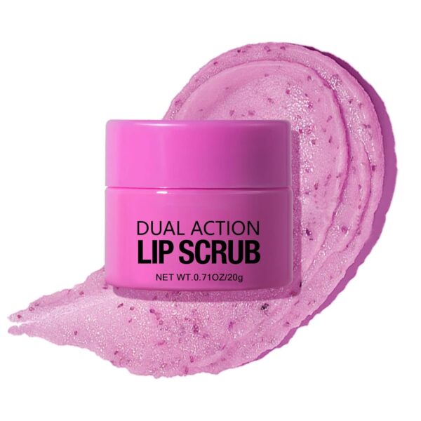 TiaoBug 5Pcs Lip Exfoliator Scrub Set Moisturizing Smoothing Gentle on Lips Removes Dead Skin Dryness Beauty Care Essential for Women Girls Dark Purple One Size