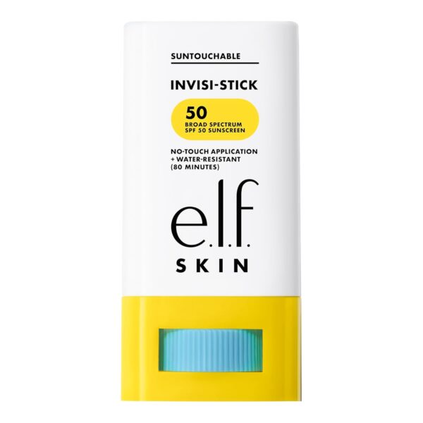 e.l.f. SKIN Suntouchable Invisi-Stick SPF 50, Clear Sunscreen For A Natural Finish, Made With Moisturizing Sunflower Seed Oil, Vegan & Cruelty-Free