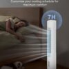 35 INCH Evaporative Air Cooler, 3-IN-1 Quiet Portable Air Conditioners with 3 Speed, 50W Energy Saving Oscillating Cooling Fan, 7H Smart Timer, Remote, Windowless Air Conditioner White