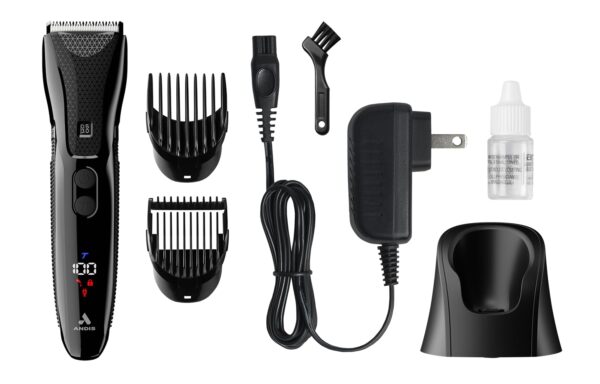 Andis Explorer Waterproof Beard & Body Trimmer: Precision Cutting, Advanced Features, and Long-Lasting Power, Lithium Ion Battery, 4 Function Display, Ceramic Cutter, Turbo Mode, Black, 562066